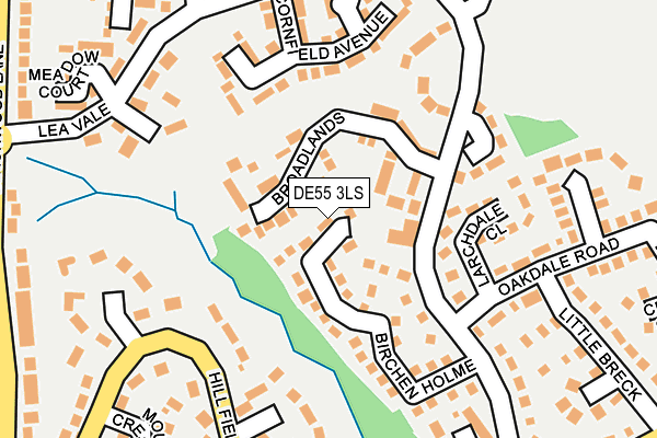DE55 3LS map - OS OpenMap – Local (Ordnance Survey)