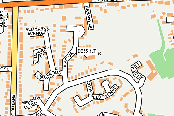 DE55 3LT map - OS OpenMap – Local (Ordnance Survey)
