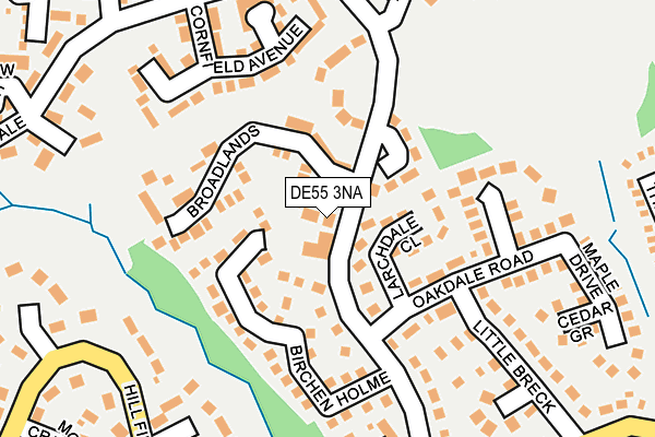 DE55 3NA map - OS OpenMap – Local (Ordnance Survey)