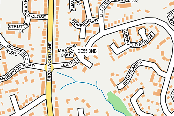 DE55 3NB map - OS OpenMap – Local (Ordnance Survey)