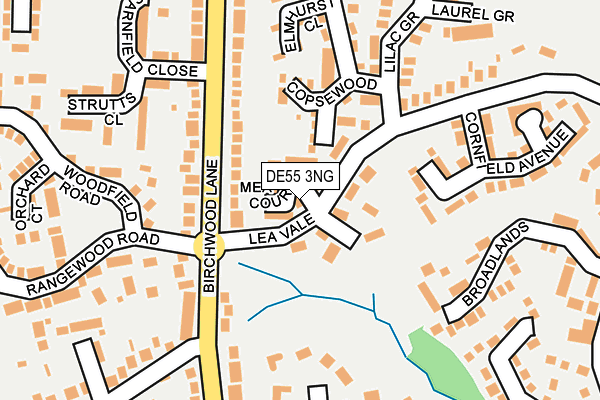 DE55 3NG map - OS OpenMap – Local (Ordnance Survey)
