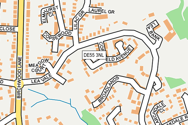 DE55 3NL map - OS OpenMap – Local (Ordnance Survey)