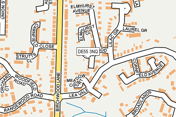 DE55 3NQ map - OS OpenMap – Local (Ordnance Survey)