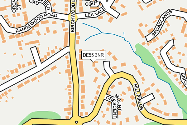 DE55 3NR map - OS OpenMap – Local (Ordnance Survey)