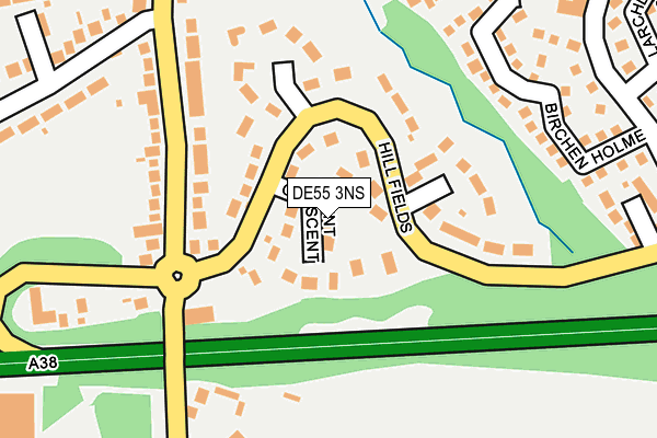DE55 3NS map - OS OpenMap – Local (Ordnance Survey)