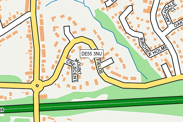 DE55 3NU map - OS OpenMap – Local (Ordnance Survey)