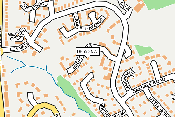 DE55 3NW map - OS OpenMap – Local (Ordnance Survey)
