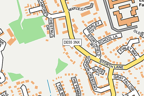 DE55 3NX map - OS OpenMap – Local (Ordnance Survey)