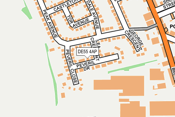 DE55 4AP map - OS OpenMap – Local (Ordnance Survey)