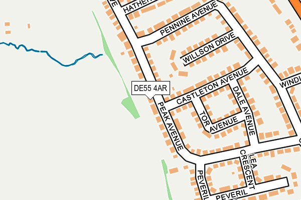 DE55 4AR map - OS OpenMap – Local (Ordnance Survey)