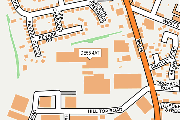 DE55 4AT map - OS OpenMap – Local (Ordnance Survey)