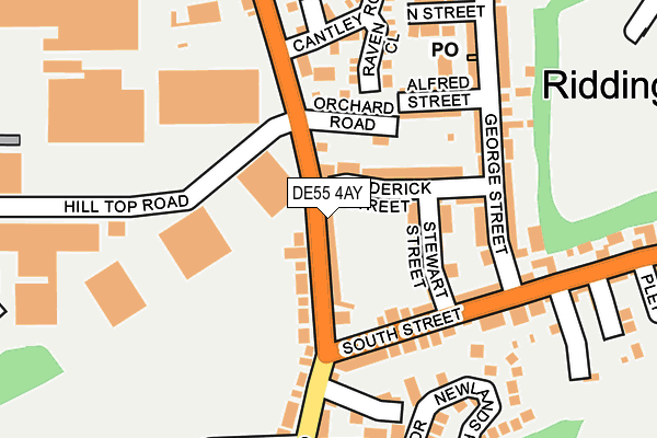 DE55 4AY map - OS OpenMap – Local (Ordnance Survey)