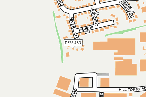DE55 4BD map - OS OpenMap – Local (Ordnance Survey)