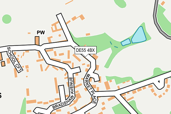 DE55 4BX map - OS OpenMap – Local (Ordnance Survey)
