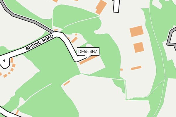DE55 4BZ map - OS OpenMap – Local (Ordnance Survey)