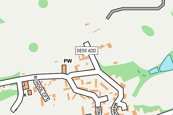 DE55 4DD map - OS OpenMap – Local (Ordnance Survey)