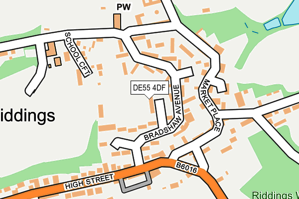 DE55 4DF map - OS OpenMap – Local (Ordnance Survey)