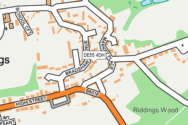 DE55 4DH map - OS OpenMap – Local (Ordnance Survey)