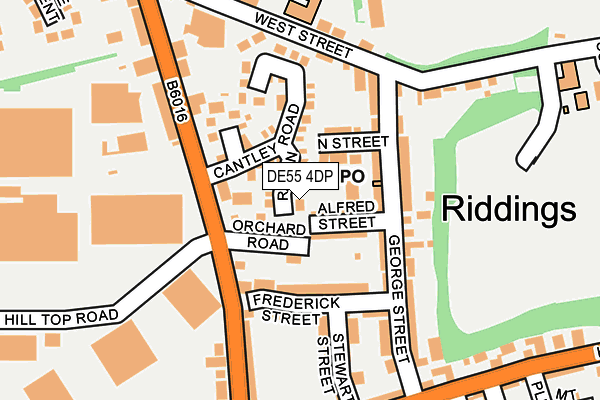 DE55 4DP map - OS OpenMap – Local (Ordnance Survey)