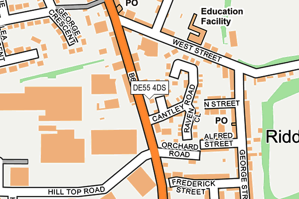DE55 4DS map - OS OpenMap – Local (Ordnance Survey)