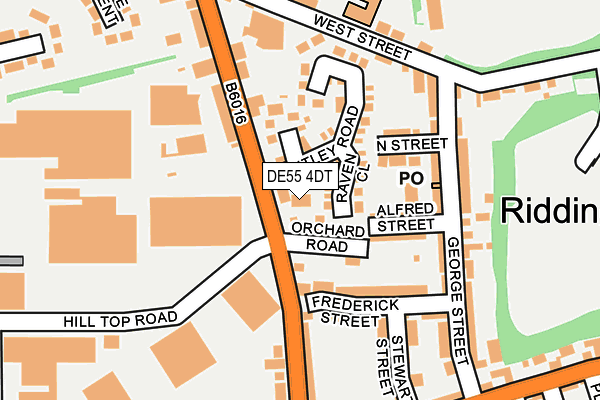 DE55 4DT map - OS OpenMap – Local (Ordnance Survey)