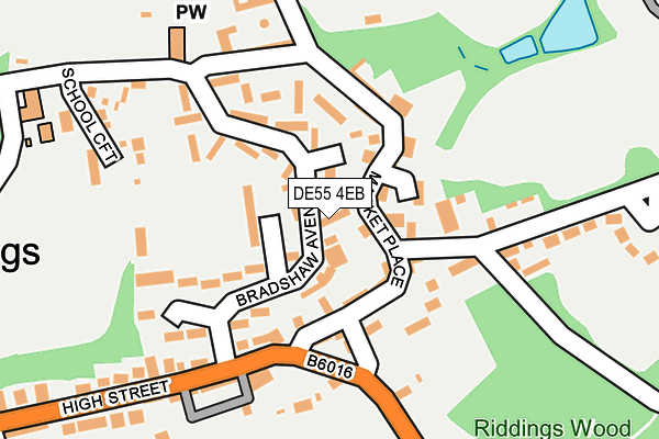 DE55 4EB map - OS OpenMap – Local (Ordnance Survey)