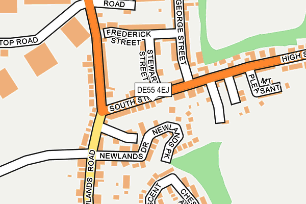 DE55 4EJ map - OS OpenMap – Local (Ordnance Survey)