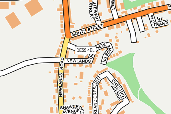 DE55 4EL map - OS OpenMap – Local (Ordnance Survey)
