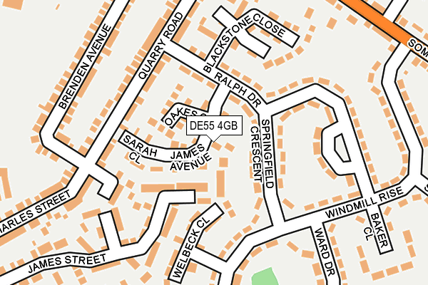 DE55 4GB map - OS OpenMap – Local (Ordnance Survey)