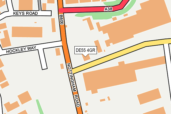 DE55 4GR map - OS OpenMap – Local (Ordnance Survey)
