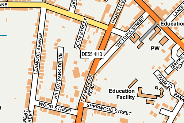DE55 4HB map - OS OpenMap – Local (Ordnance Survey)