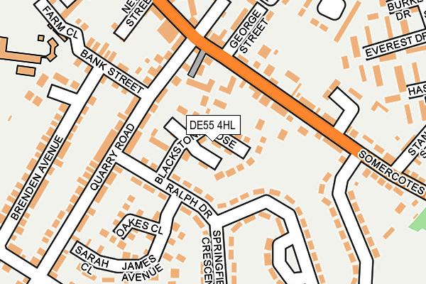DE55 4HL map - OS OpenMap – Local (Ordnance Survey)