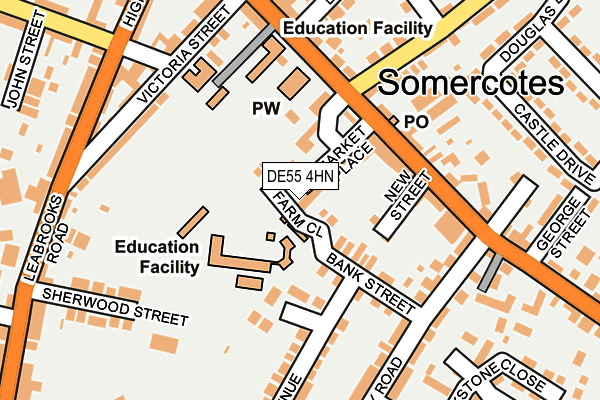 DE55 4HN map - OS OpenMap – Local (Ordnance Survey)