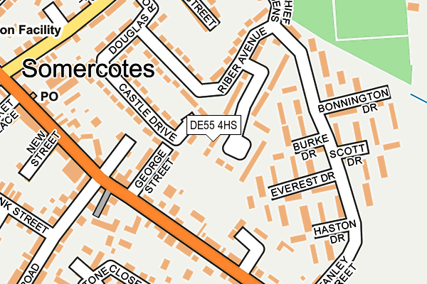 DE55 4HS map - OS OpenMap – Local (Ordnance Survey)