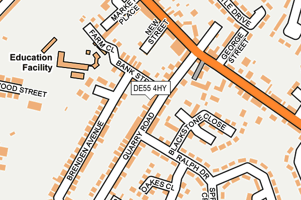 DE55 4HY map - OS OpenMap – Local (Ordnance Survey)