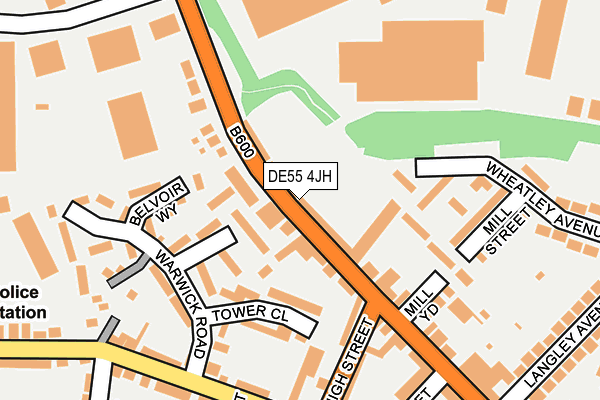DE55 4JH map - OS OpenMap – Local (Ordnance Survey)