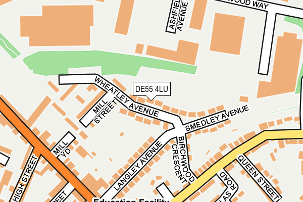 DE55 4LU map - OS OpenMap – Local (Ordnance Survey)