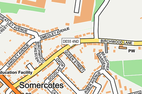 DE55 4ND map - OS OpenMap – Local (Ordnance Survey)