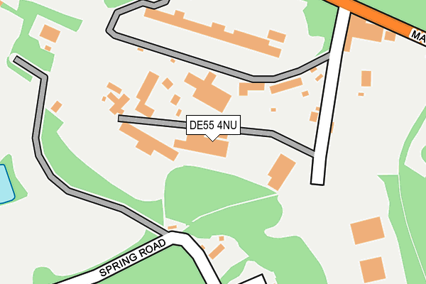 DE55 4NU map - OS OpenMap – Local (Ordnance Survey)