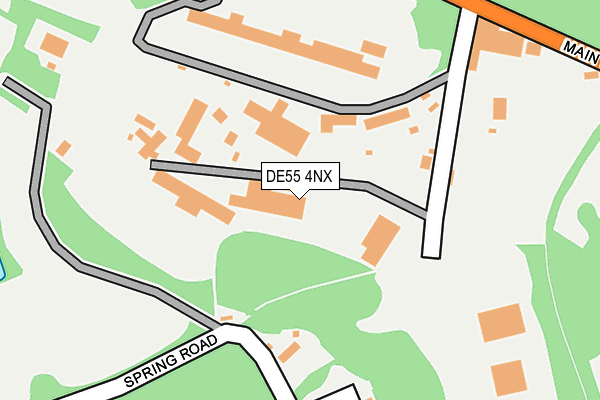 DE55 4NX map - OS OpenMap – Local (Ordnance Survey)