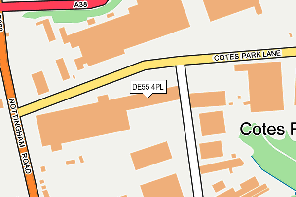 DE55 4PL map - OS OpenMap – Local (Ordnance Survey)