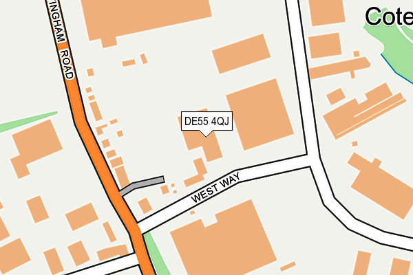 DE55 4QJ map - OS OpenMap – Local (Ordnance Survey)