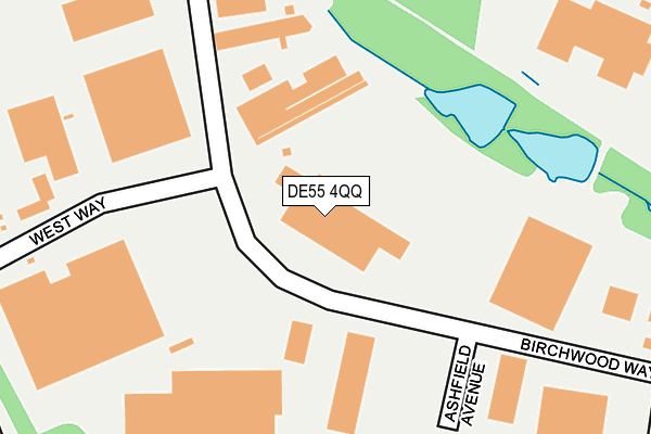 DE55 4QQ map - OS OpenMap – Local (Ordnance Survey)