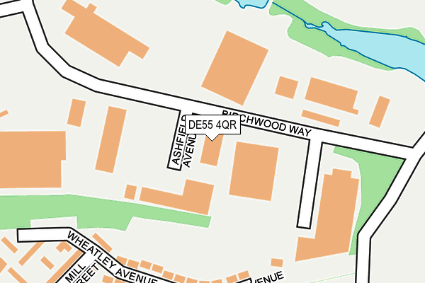 DE55 4QR map - OS OpenMap – Local (Ordnance Survey)