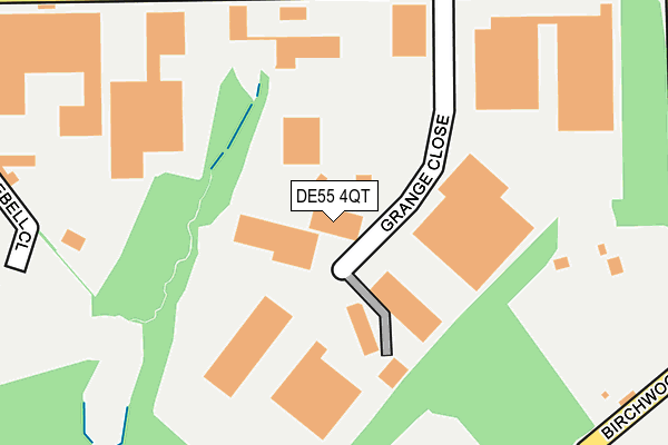 DE55 4QT map - OS OpenMap – Local (Ordnance Survey)