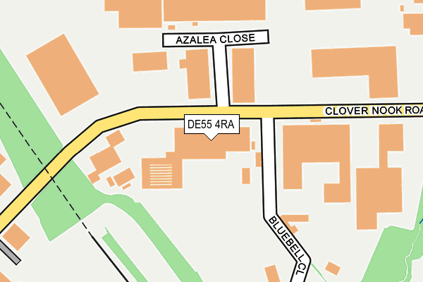 DE55 4RA map - OS OpenMap – Local (Ordnance Survey)