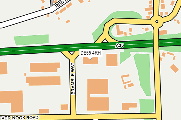 DE55 4RH map - OS OpenMap – Local (Ordnance Survey)