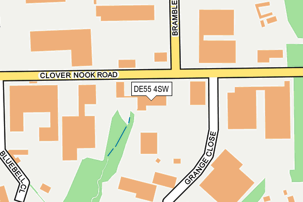 DE55 4SW map - OS OpenMap – Local (Ordnance Survey)
