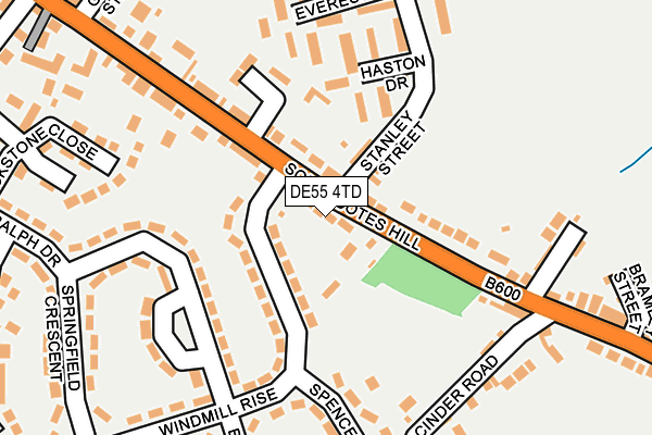 DE55 4TD map - OS OpenMap – Local (Ordnance Survey)