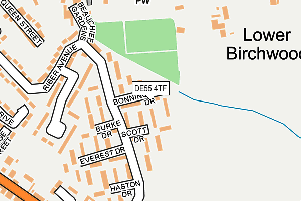 DE55 4TF map - OS OpenMap – Local (Ordnance Survey)